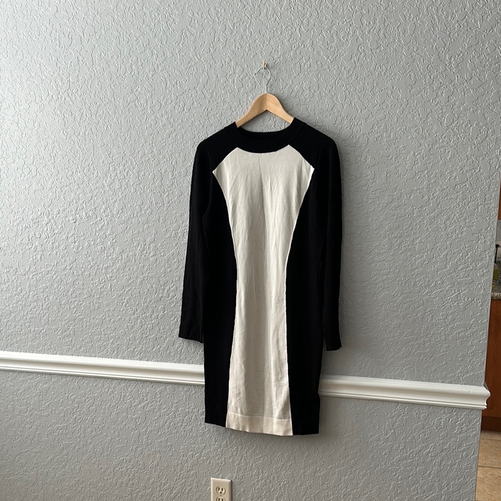 Elegant Black and White Dress